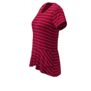 CAbi Sweet Talk Tee, Size XL, Red striped
